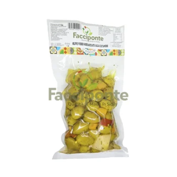 Olive Verdi schiacciate alla catanese 500 gr